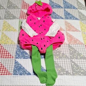 Carter's Pink and Green Strawberry Costume 3 Pieces